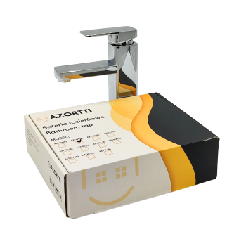Bateria umywalkowa Azortti AZT101(S) chromowana pudełko i kran